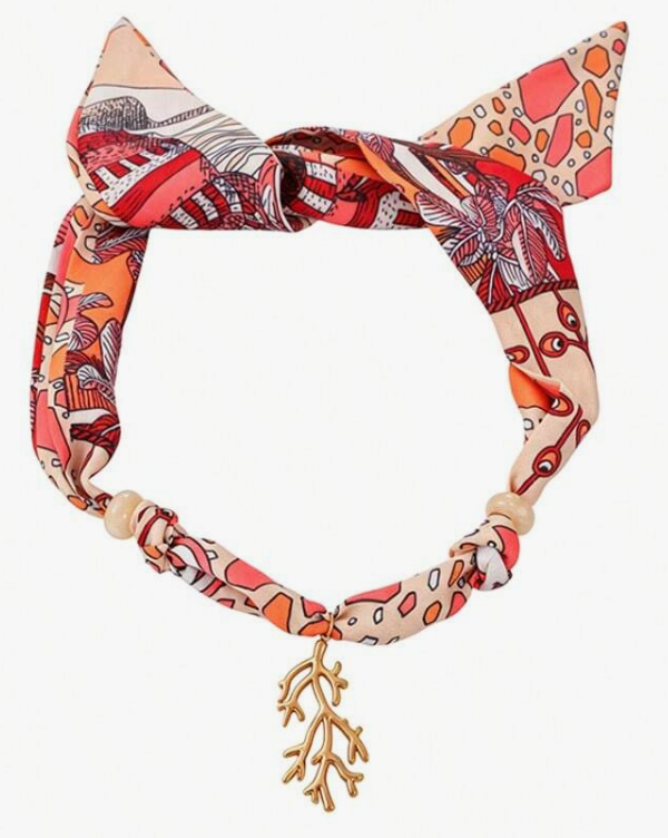 Reef Coral Scarf Necklace