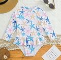 Starfish Ruffle Rash Guard Swimsuit